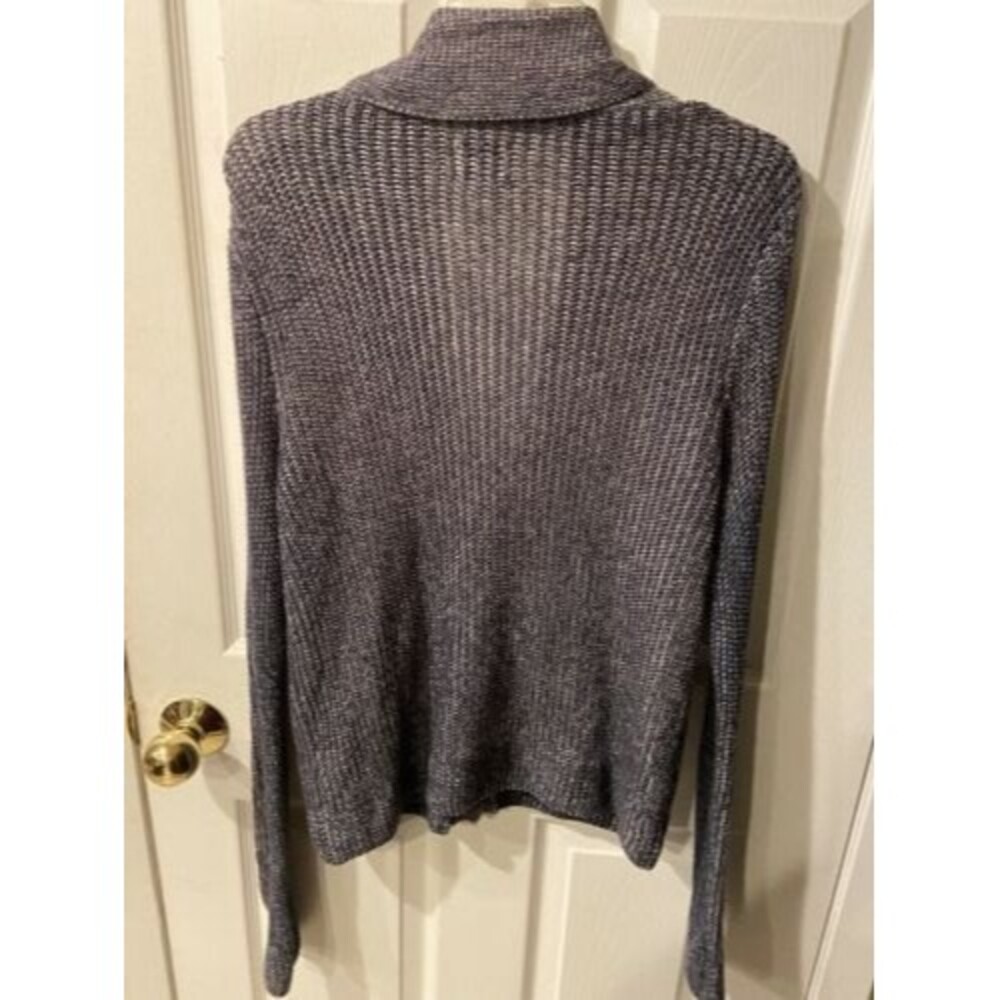 American Eagle Cardigan Womens L Purple Sweater Knit Button Collared Grandpa y2k - Picture 6 of 7